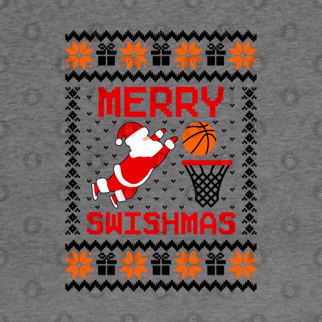 Merry Swishmas Basketball Ugly Sweater by Hobbybox